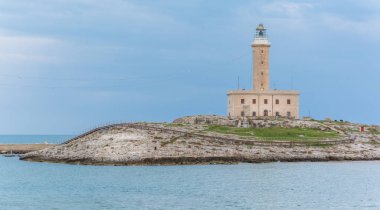 Saint Eufemia Lighthouse in Vieste, Foggia Province, Puglia (Italya).
