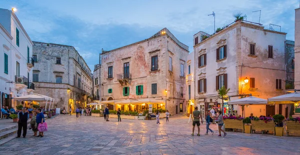 Polignano Mare Kvällen Bari Provinsen Apulien Södra Italien — Stockfoto
