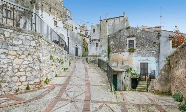 Vista Panorâmica Vico Garganico Antiga Aldeia Rural Província Foggia Puglia — Fotografia de Stock