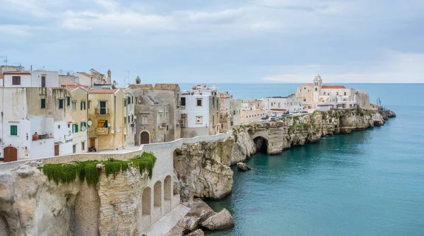 Schilderachtige Uitzicht Vieste Beroemde Parel Van Gargano Provincie Foggia Puglia — Stockfoto