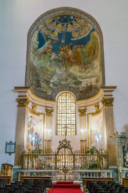 Salerno, Campania, Italya Duomo 'da yan Şapel. Aralık-11-2017