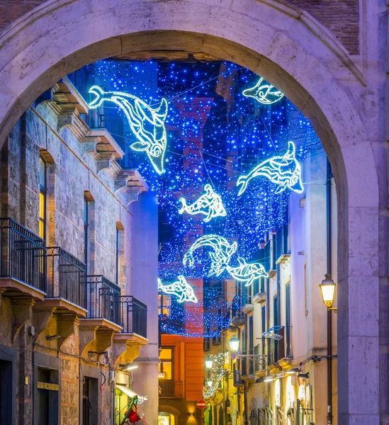 Amazing Artist Lights Luci Artista Salerno Christmas Time Кампания Италия — стоковое фото