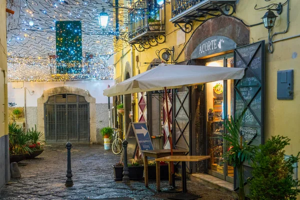 Verbazingwekkende Kunstenaar Lichten Luci Artista Salerno Tijdens Kersttijd Campania Italië — Stockfoto