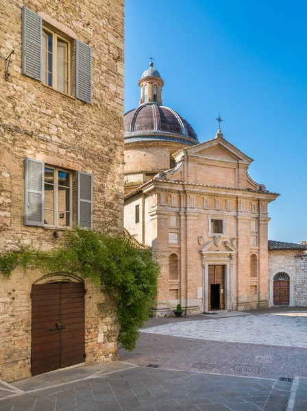 Vista Panorámica Asís Con Chiesa Nuova Umbría Italia Central — Foto de Stock