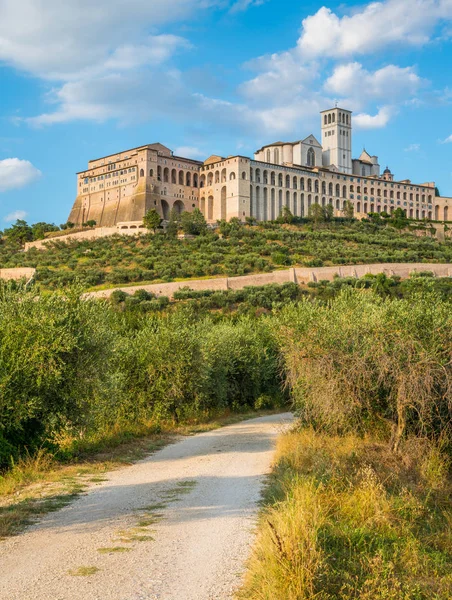 Vista Panorâmica Assis Província Perugia Região Úmbria Itália — Fotografia de Stock