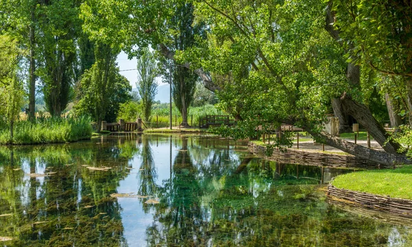 Paisaje Idílico Fonti Del Clitunno Provincia Perugia Umbría Italia —  Fotos de Stock