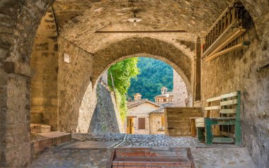 Scheggino, İtalya'nın Umbria bölgesindeki Perugia eyaletinin pastoral köyü.