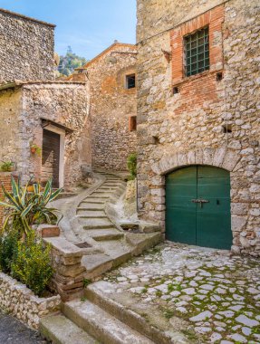 Terni yakınlarındaki küçük Stifone köyü. Umbria, İtalya.