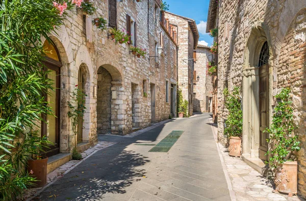 Het Idyllische Dorpje Corciano Buurt Van Perugia Regio Umbrië Italië — Stockfoto