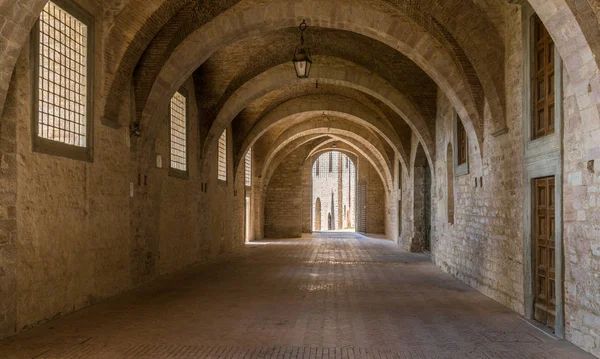 Gubbio Antik Galeri Perugia Eyaleti Ortaçağ Kasabası Umbria Orta Talya — Stok fotoğraf