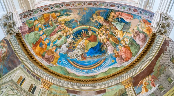 Abside Affrescata Filippo Lippi Nel Duomo Spoleto Umbria Italia Centrale — Foto Stock