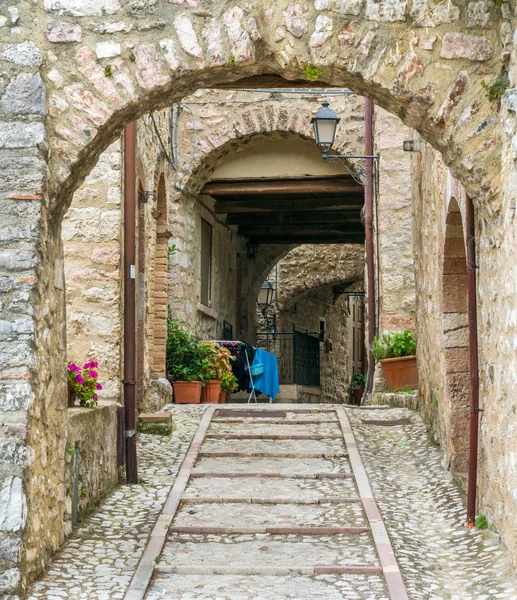 Vallo Nera Bellissimo Borgo Antico Provincia Perugia Umbria — Foto Stock