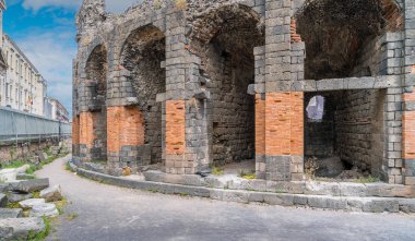 Catania Roma tiyatrosunda odeon, Sicilya, güney İtalya.