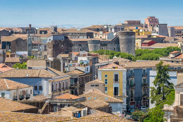 Panoramablick Catania Von Der Kuppel Der Badia Sant Agata Mit — Stockfoto