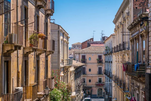 Vista Panorâmica Catania Uma Manhã Verão Sicília Sul Itália — Fotografia de Stock