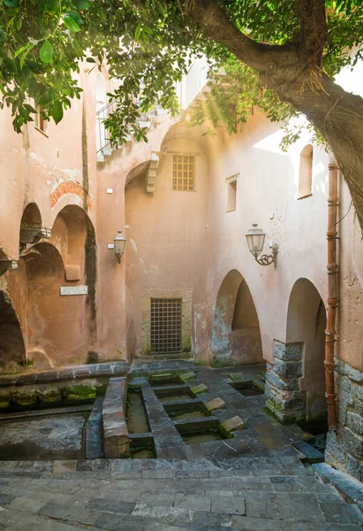 Fonte Medieval Cefalu Sicília Sul Itália — Fotografia de Stock