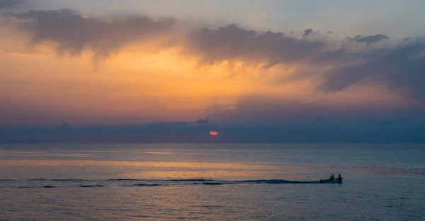 Naturskön Solnedgång Cefalu Sicilien Södra Italien — Stockfoto