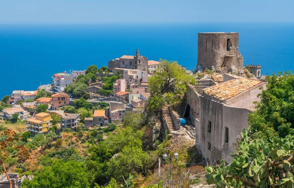 Scenic View Forza Agro Pittoreske Stad Provincie Messina Sicilië Zuid — Stockfoto