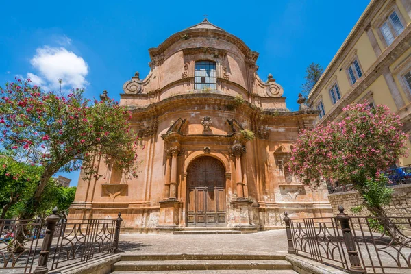 Biserica Santa Maria Del Soccorso Din Modica Sicilia Sudul Italiei — Fotografie, imagine de stoc