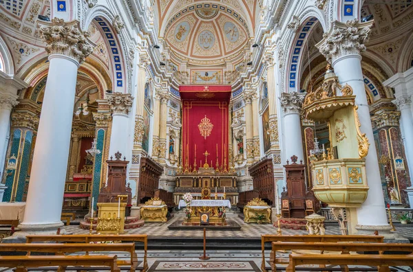 Altar Mayor Catedral San Pedro Modica Sicilia Sur Italia Julio — Foto de Stock