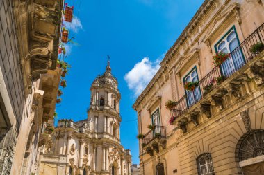 San Giorgio Modica, Sicilya Barok sanat örneği içinde Duomo. Sicilya, Güney İtalya.
