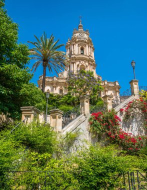 San Giorgio Modica, Sicilya Barok sanat örneği içinde Duomo. Sicilya, Güney İtalya.