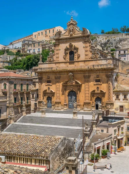 Kathedrale Von San Pietro Sankt Peter Modica Sizilien Süditalien — Stockfoto