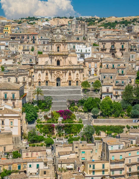 Panoramische Uitzicht Modica Verbazingwekkende Stad Provincie Ragusa Italiaanse Regio Sicilië — Stockfoto