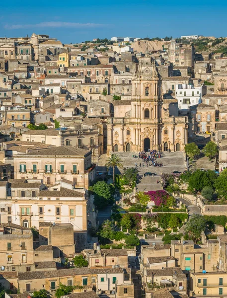 Vista Panorâmica Modica Cidade Incrível Província Ragusa Região Italiana Sicília — Fotografia de Stock