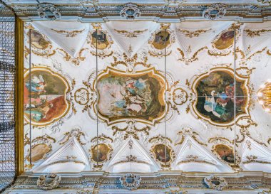 Palermo Immaculate Conception Kilisesi Olivio Sozzi tarafından Vault (Chiesa dell'Immacolata Concezione al Capo) Palermo. Sicilya, İtalya. Temmuz-06-2018