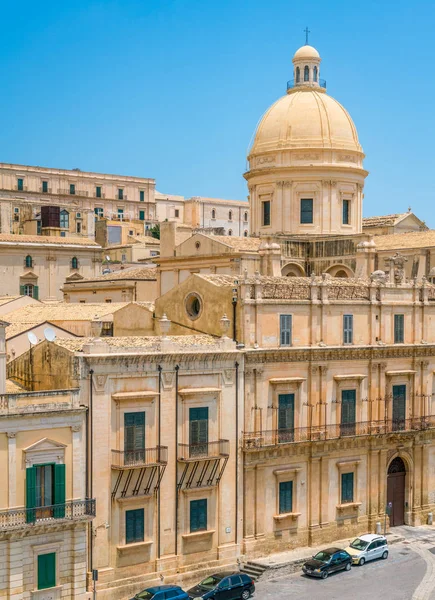 Vista Panorámica Noto Soleado Día Verano Prestación Siracusa Sicilia Italia — Foto de Stock