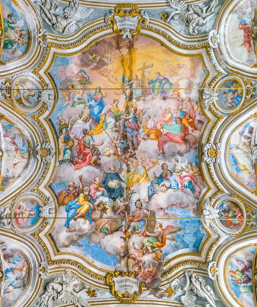 Fresco Trionfo Santa Caterina Filippo Randazzo Kościele Santa Caterina Palermo — Zdjęcie stockowe