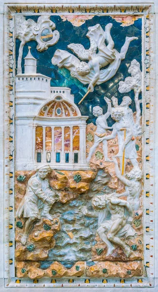 Baroque Bas Relieft Church Santa Caterina Palermo Sicily Southern Italy — Stock Photo, Image