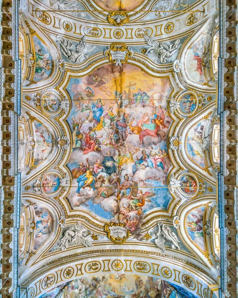 Fresco Trionfo Santa Caterina Filippo Randazzo Iglesia Santa Caterina Palermo — Foto de Stock