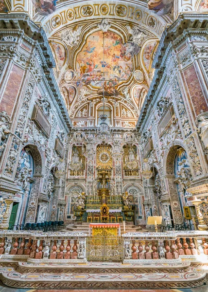 Altar Mayor Iglesia Santa Caterina Palermo Sicilia Sur Italia Julio — Foto de Stock