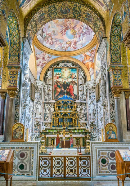 Altar Mayor Martorana Catedral Santa María Del Almirante Palermo Sicilia — Foto de Stock