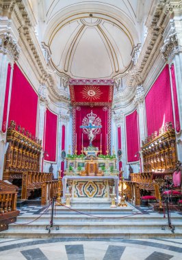 Ragusa Ibla San Giorgio Duomo ana sunak, Sicilya, güney İtalya. Temmuz-13-2018