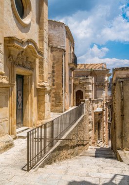 Santa Maria dell'Itria Kilisesi ile Ragusa Ibla manzara. Sicilya, Güney İtalya.