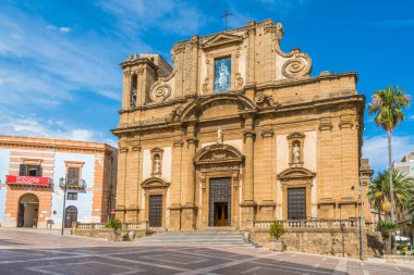 Sciacca'daki Madonna del Soccorso Bazilikası, Agrigento eyaleti, Sicilya, İtalya.