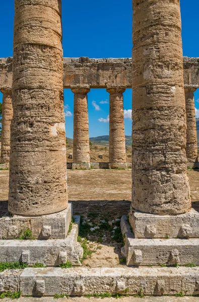 细节从维纳斯塔的维纳斯神庙 古老的希腊小镇在西西里岛 意大利南部 — 图库照片