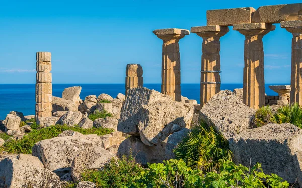 Selinunte harabeleri, arkeolojik sit alanı ve Sicilya antik Yunan kenti, İtalya.