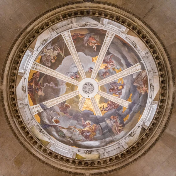 Cupola Dipinta Della Cappella Del Crocifisso Nel Duomo Siracusa Sicilia — Foto Stock