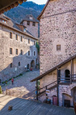 Bolzano yakınlarındaki Castel Roncolo manzara, Trentino Alto Adige bölgesinde, İtalya. 18-Aralık 2018