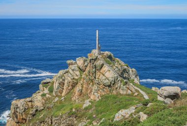 Ferrol yakınlarındaki Cabo Prior'da Deniz Manzarası, A Coruna Eyaleti, Galiçya