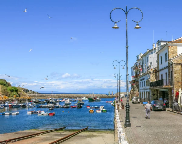 Vista Panorâmica Tapia Casariego Aldeia Costeira Das Astúrias Norte Espanha — Fotografia de Stock