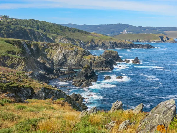 Vista Panorámica Los Acantilados San Xiao Pequeño Pueblo Cerca Cedeira —  Fotos de Stock