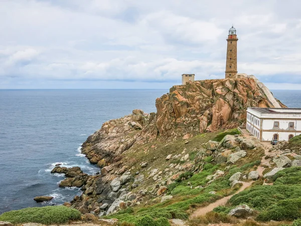 Faro Cabo Vilan Cerca Camarinas Coruna España — Foto de Stock