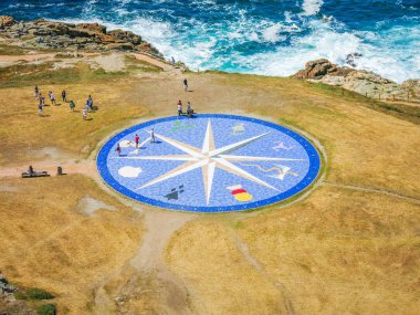 Rose of the winds near the Hercules Tower in A Coruna, Galicia, northern Spain clipart