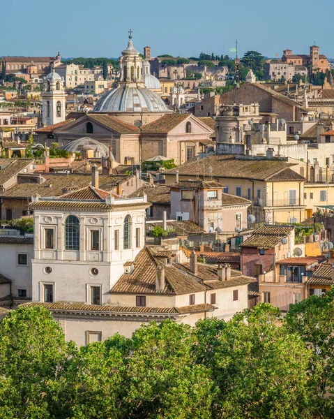 Horizonte Roma Visto Desde Castel Sant Angelo Una Soleada Tarde — Foto de Stock