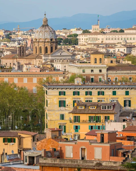Panorama Terasy Gianicolo Dómem Santi Biagio Carlo Catinari Římě Itálii — Stock fotografie